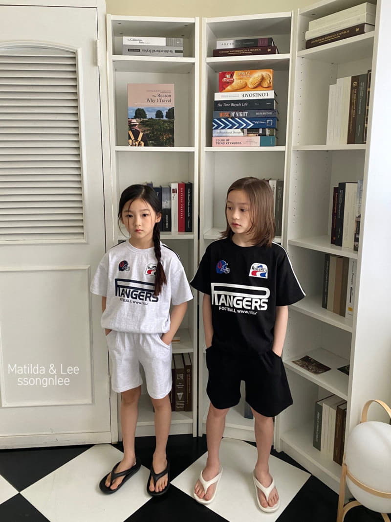 Matilda & Lee - Korean Children Fashion - #todddlerfashion - Rugby Pants Top Bottom Set - 6