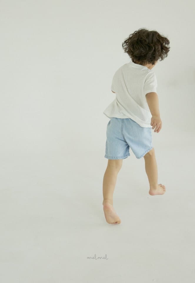 Melmel - Korean Children Fashion - #Kfashion4kids - Simple Denim Shorts - 12