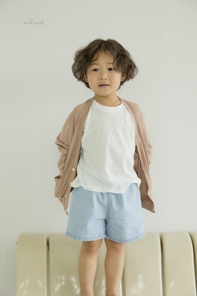 Melmel - Korean Children Fashion - #childofig - Simple Denim Shorts - 4