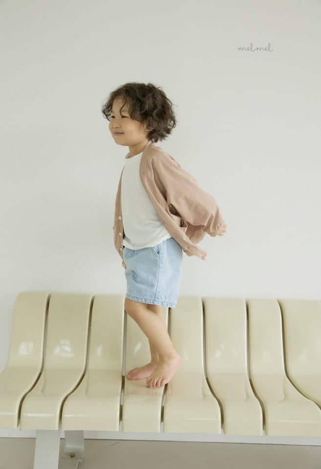 Melmel - Korean Children Fashion - #designkidswear - Simple Denim Shorts - 6