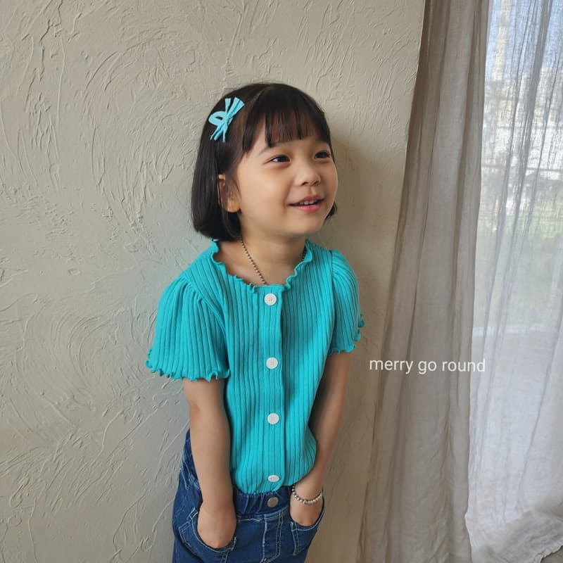 Merry Go Round - Korean Children Fashion - #kidsshorts - Rib Cardigan - 3