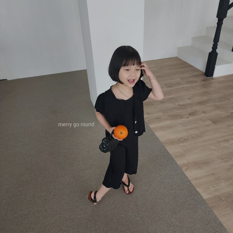 Merry Go Round - Korean Children Fashion - #littlefashionista - Cardigan Sleeveless Pants Set - 8