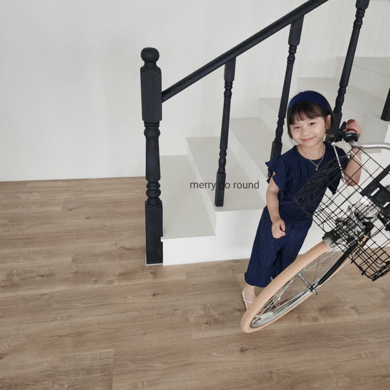 Merry Go Round - Korean Children Fashion - #littlefashionista - Babby Wrinkl Top Bottom Set - 5