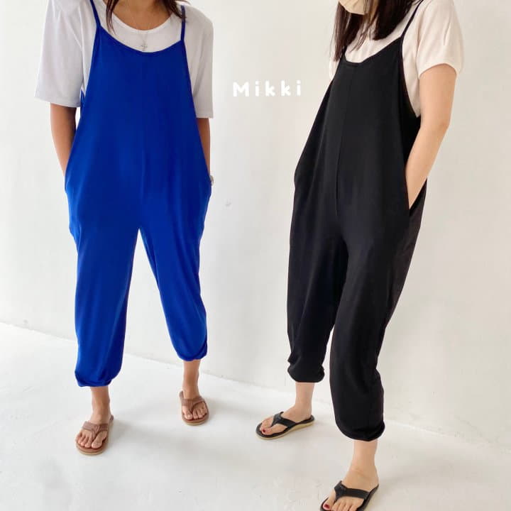 Mikki - Korean Women Fashion - #vintageinspired - Charr Jumpsuit Mom - 5