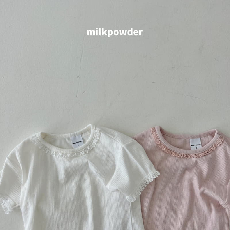 Milk Powder - Korean Children Fashion - #childofig - Eyelet Tee - 8