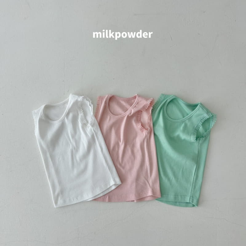Milk Powder - Korean Children Fashion - #discoveringself - Milky Sleeveless Tee - 7