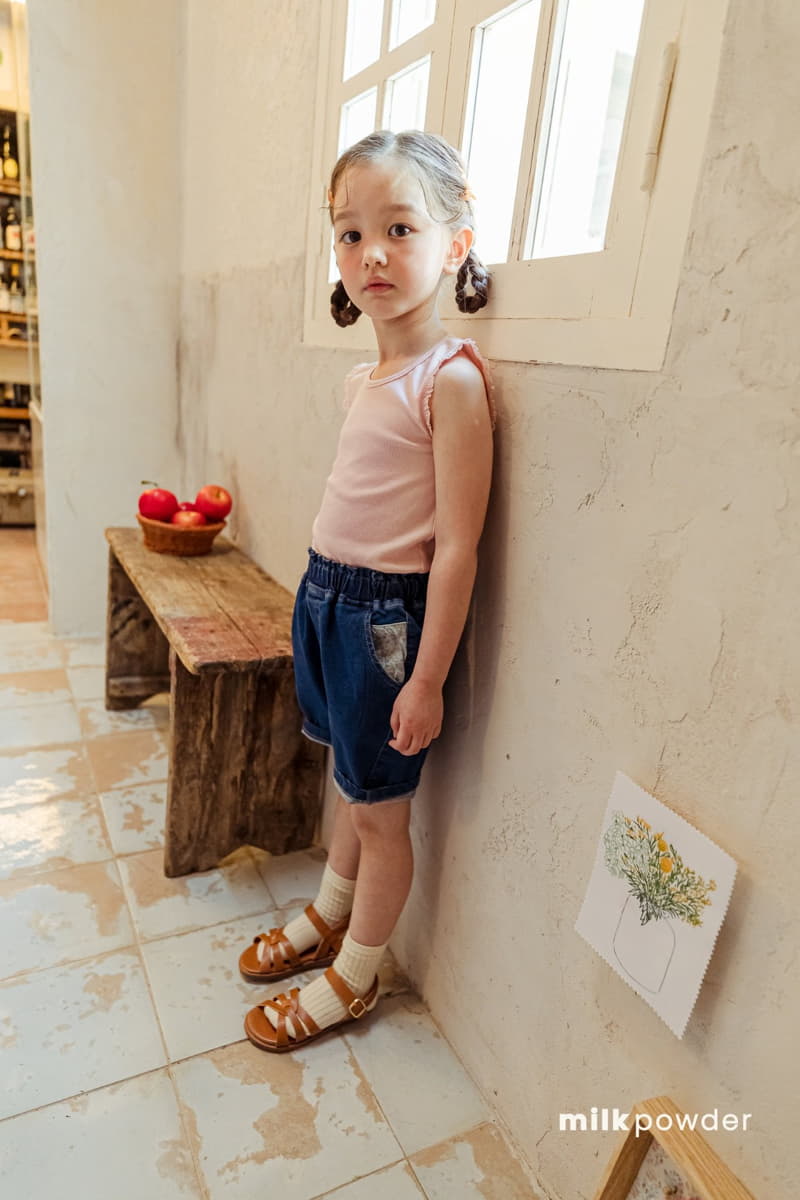 Milk Powder - Korean Children Fashion - #fashionkids - Patch Denim Jeans - 7