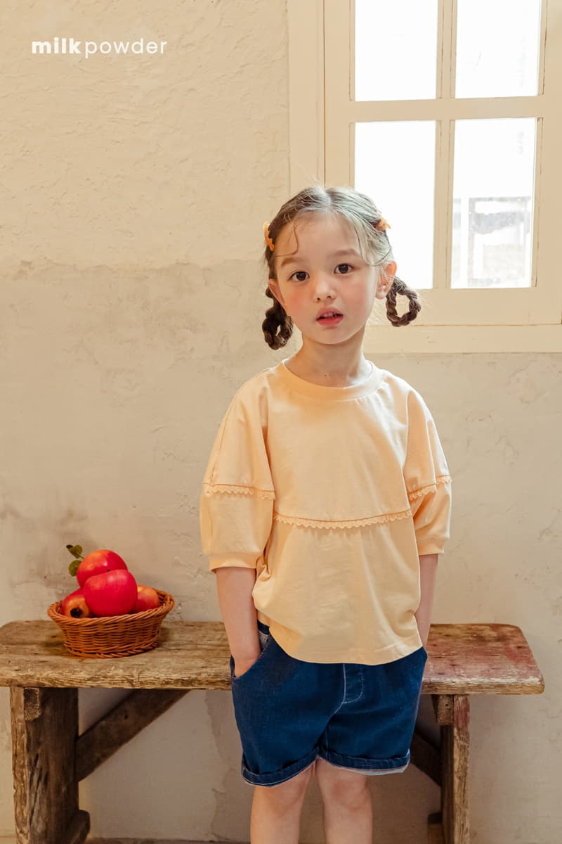 Milk Powder - Korean Children Fashion - #kidsshorts - Melon Tee - 7