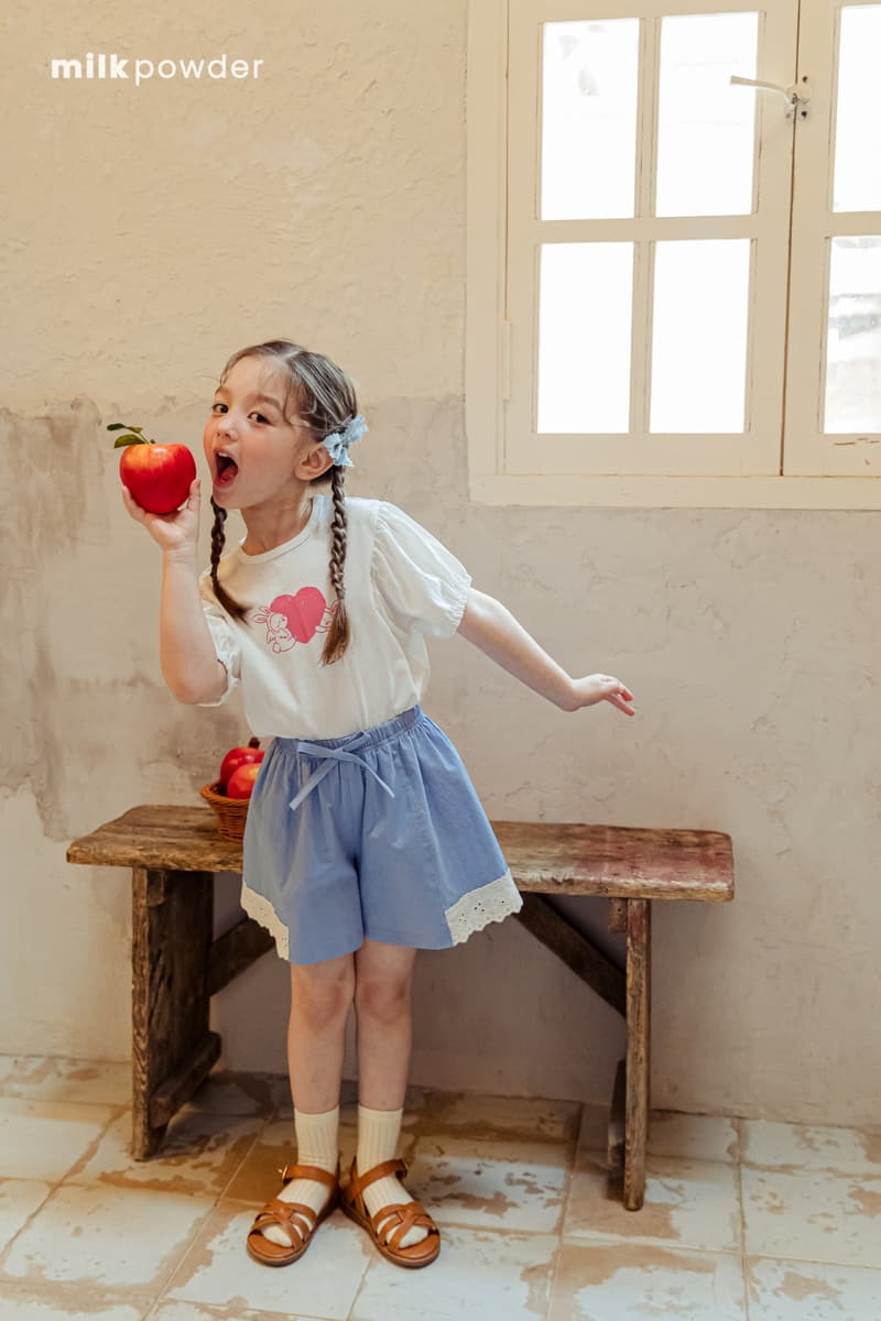 Milk Powder - Korean Children Fashion - #kidsshorts - Puff Tee