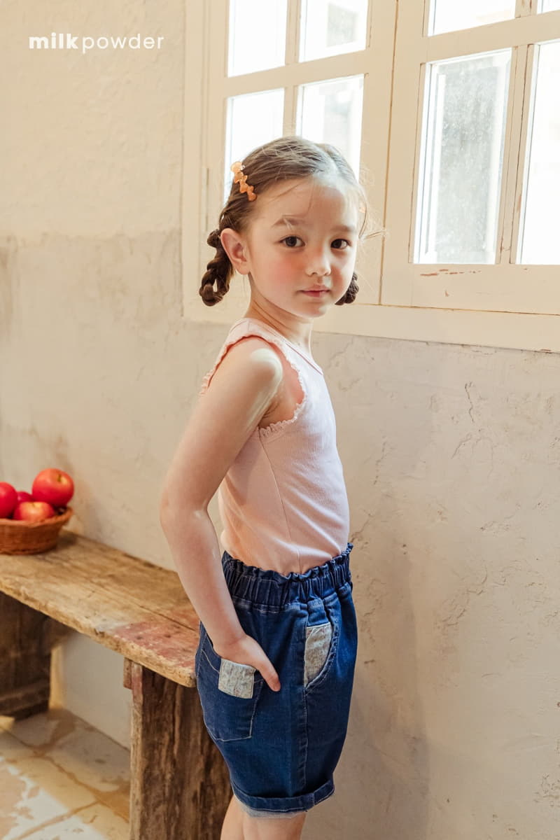 Milk Powder - Korean Children Fashion - #kidsstore - Patch Denim Jeans - 9