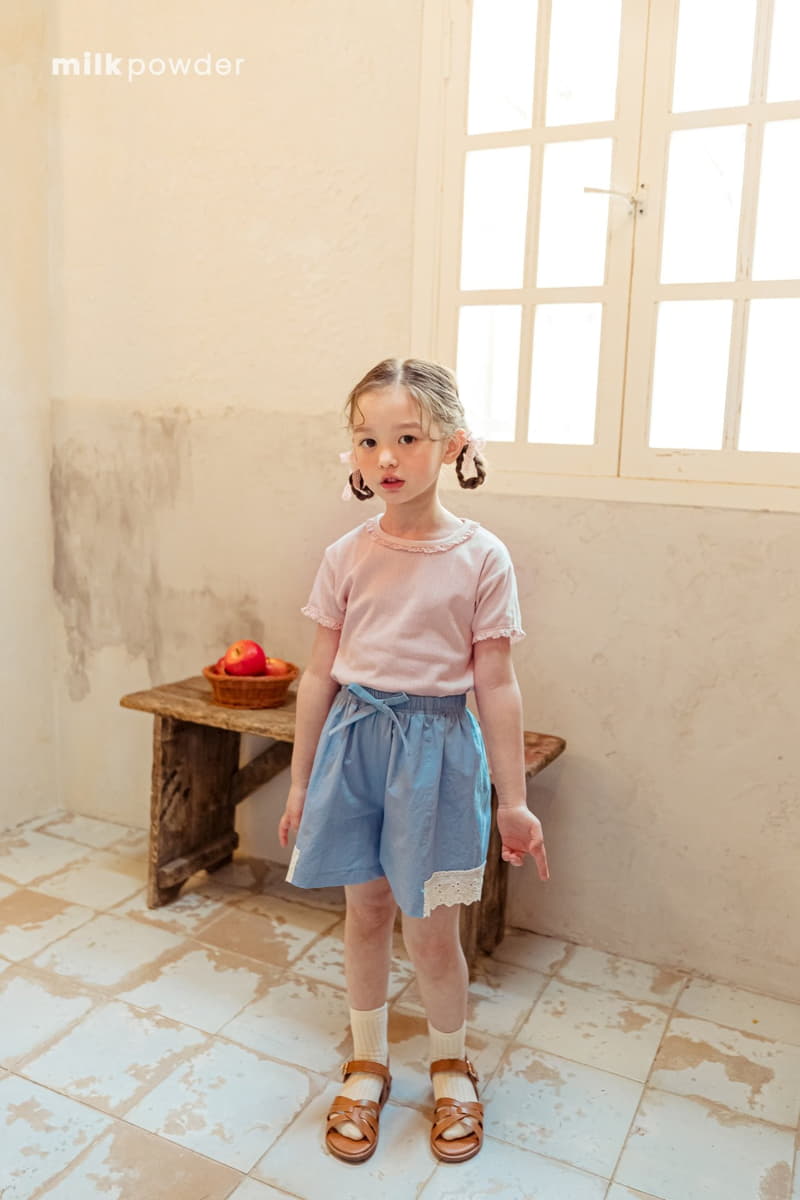 Milk Powder - Korean Children Fashion - #kidsstore - Eyelet Tee