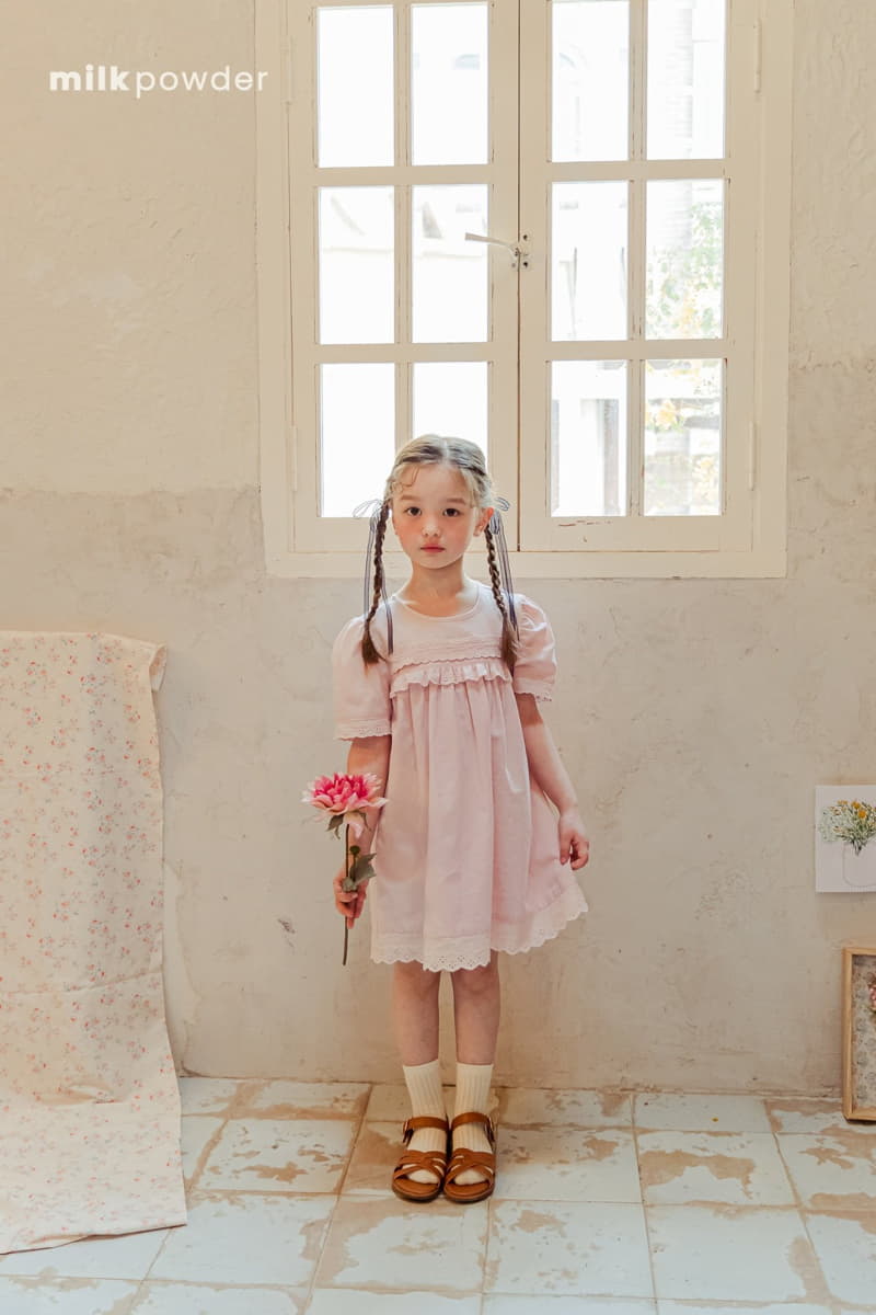 Milk Powder - Korean Children Fashion - #Kfashion4kids - Lace One-piece - 4