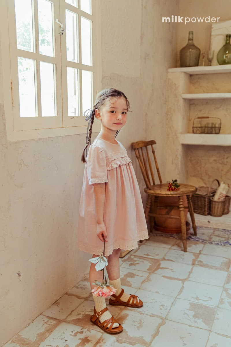 Milk Powder - Korean Children Fashion - #minifashionista - Lace One-piece - 6
