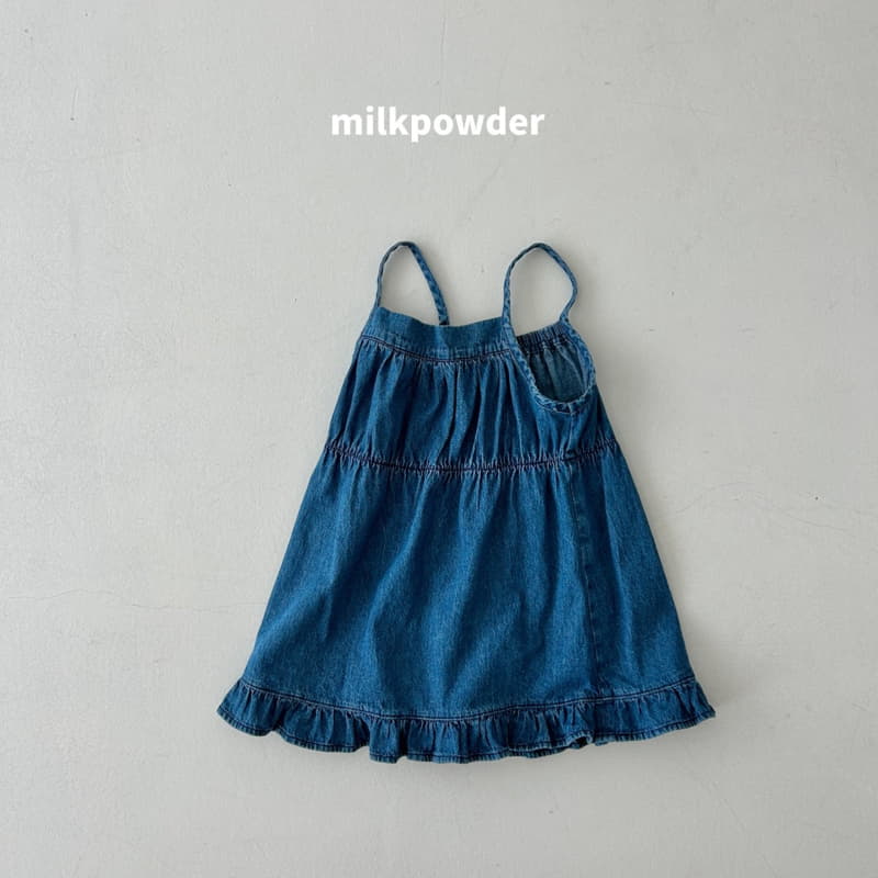 Milk Powder - Korean Children Fashion - #prettylittlegirls - Shirring Denom One-piece - 6