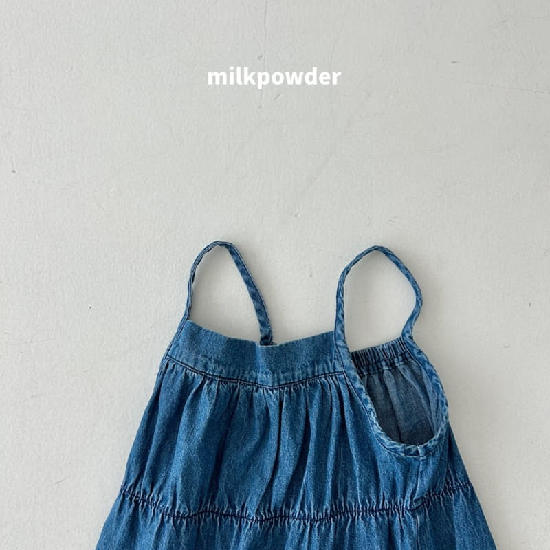 Milk Powder - Korean Children Fashion - #todddlerfashion - Shirring Denom One-piece - 7