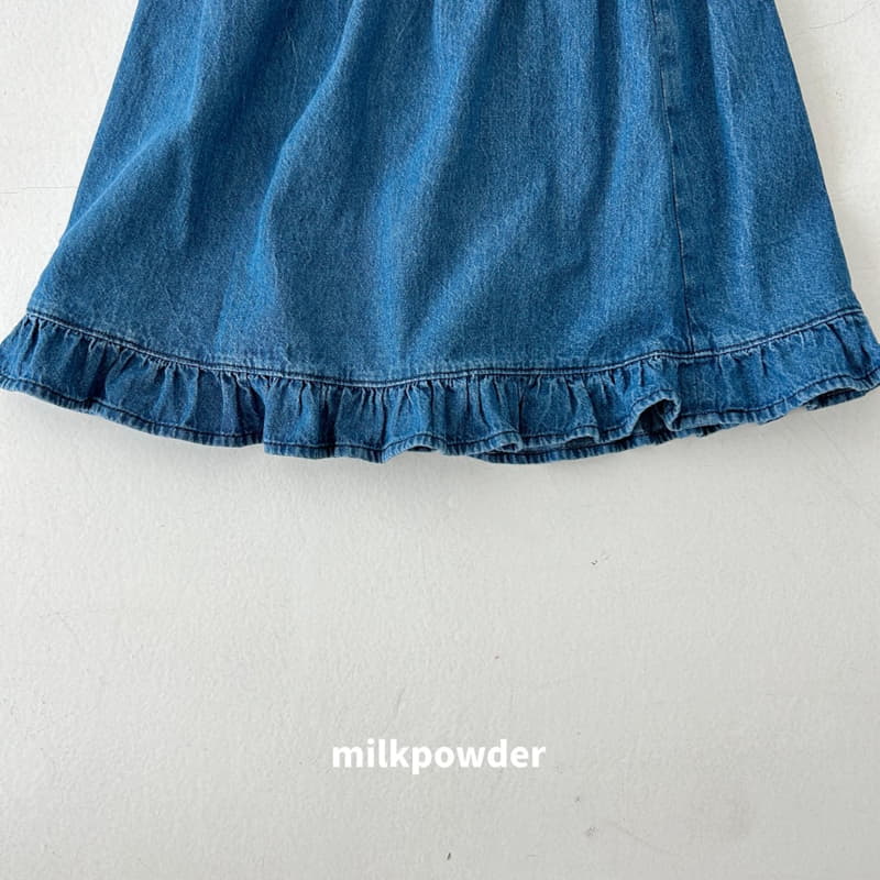Milk Powder - Korean Children Fashion - #toddlerclothing - Shirring Denom One-piece - 8