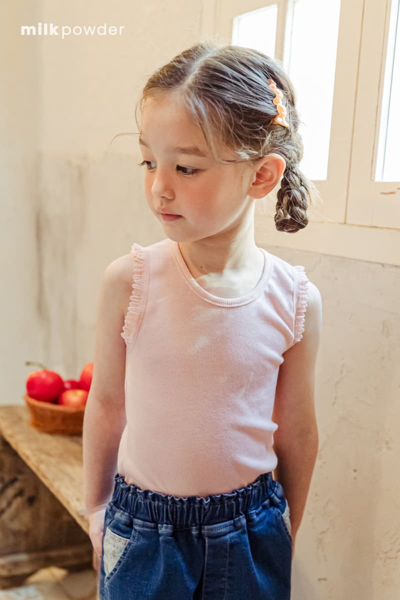 Milk Powder - Korean Children Fashion - #toddlerclothing - Milky Sleeveless Tee - 2