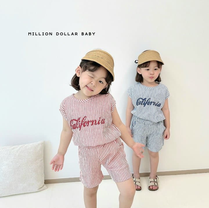 Million Dollar Baby - Korean Children Fashion - #Kfashion4kids - Kelly Stripes Top Bottom Set - 7