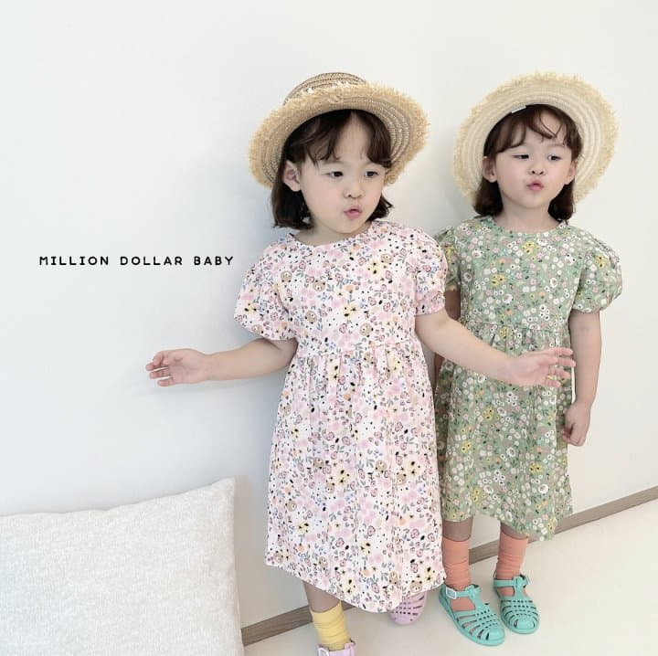 Million Dollar Baby - Korean Children Fashion - #Kfashion4kids - Flower Bear One-piece