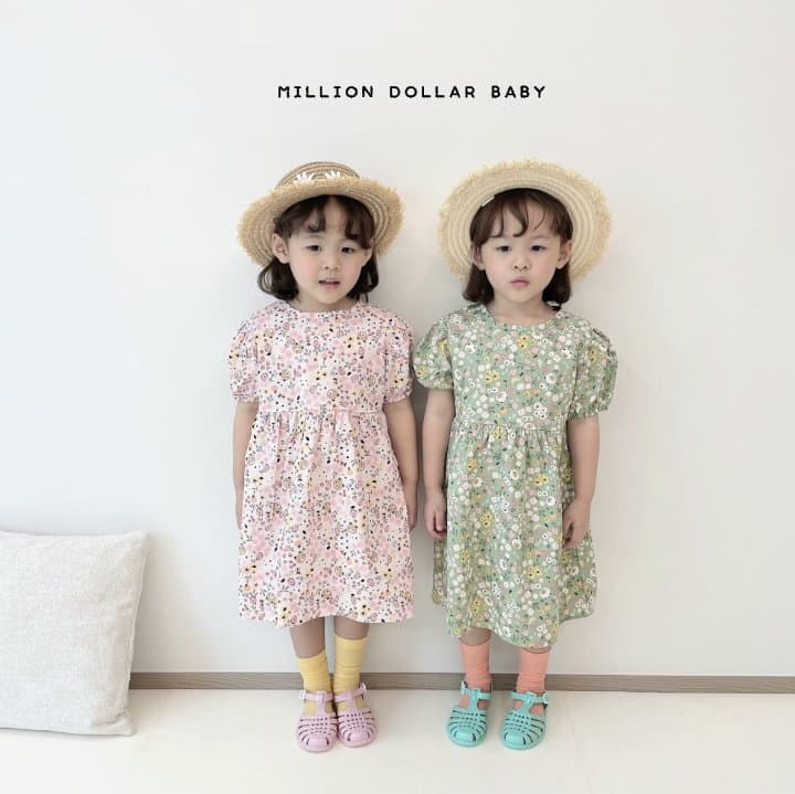 Million Dollar Baby - Korean Children Fashion - #childofig - Flower Bear One-piece - 9