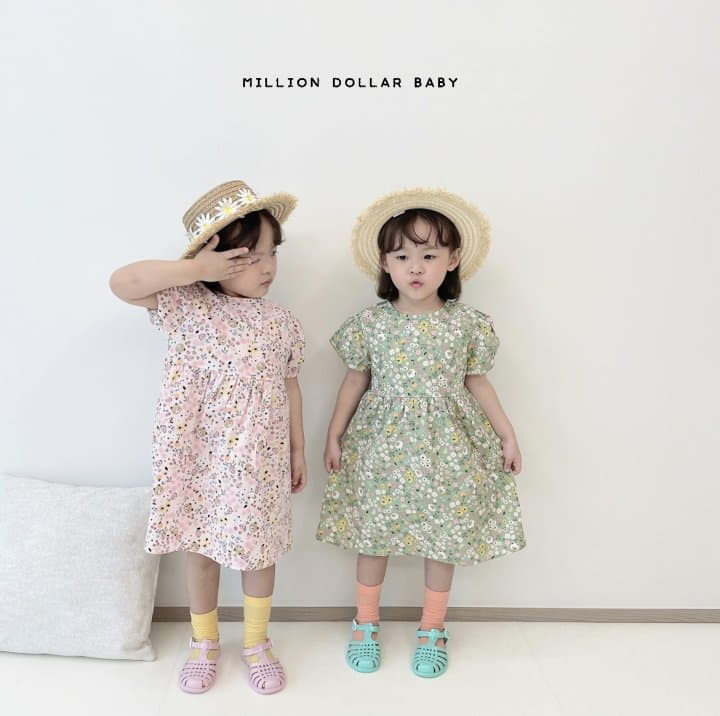 Million Dollar Baby - Korean Children Fashion - #childrensboutique - Flower Bear One-piece - 10