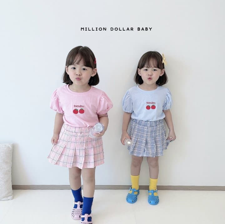 Million Dollar Baby - Korean Children Fashion - #designkidswear - Pop Corn Check Skirt - 12