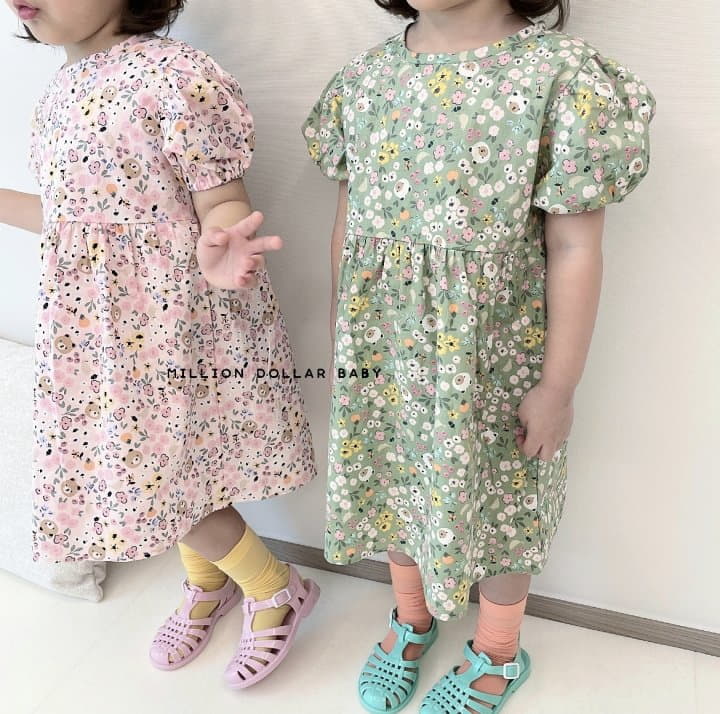 Million Dollar Baby - Korean Children Fashion - #designkidswear - Flower Bear One-piece - 11
