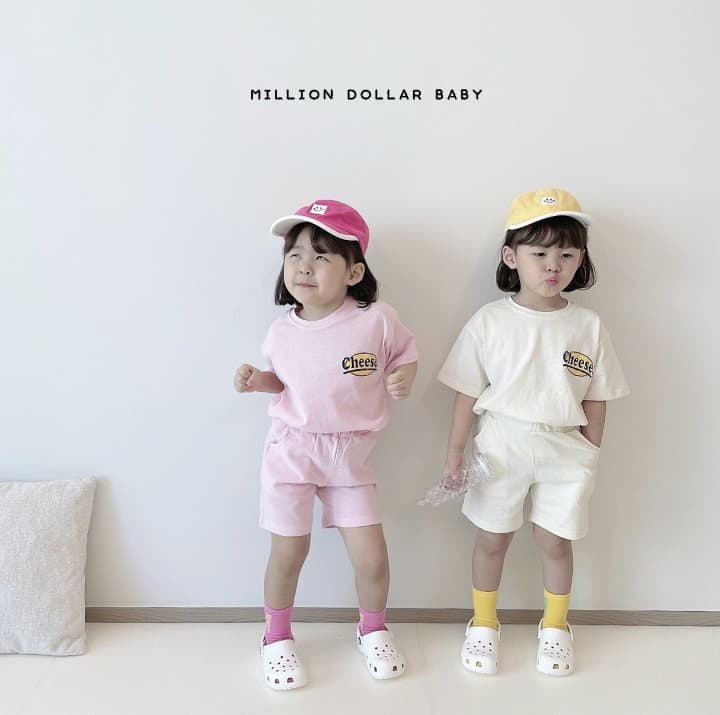 Million Dollar Baby - Korean Children Fashion - #discoveringself - Cheese Smile Top Bottom Set - 3