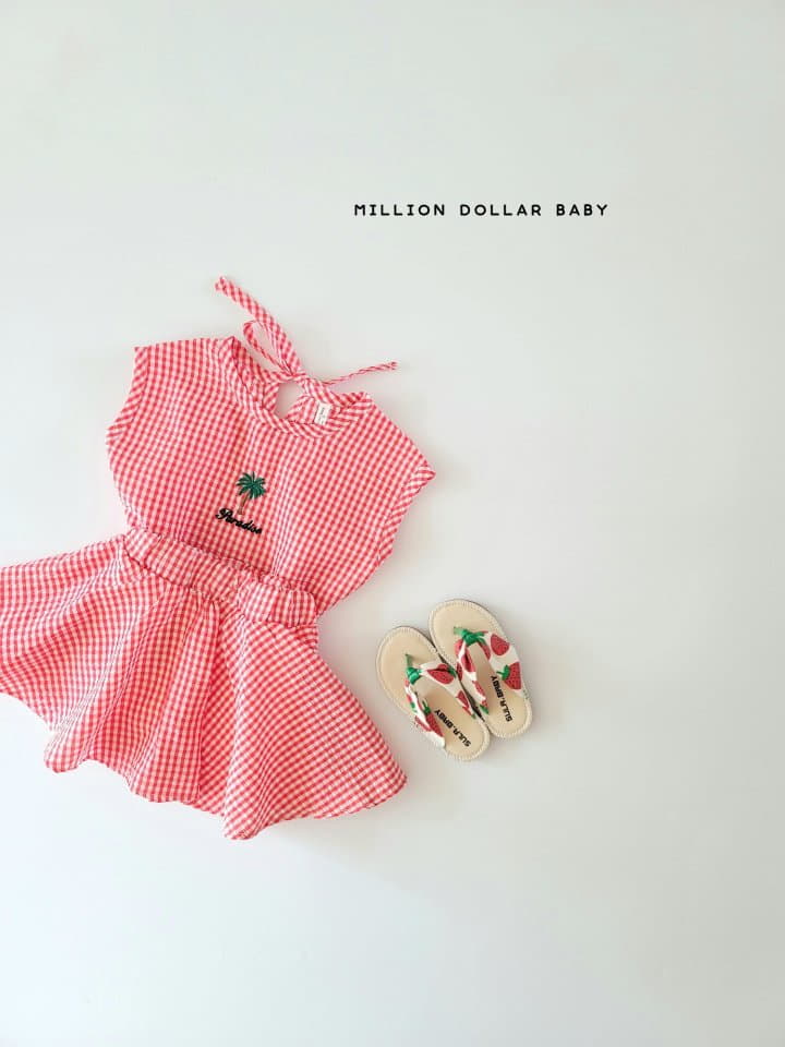 Million Dollar Baby - Korean Children Fashion - #kidsshorts - Palm Tree Top Bottom Set - 2