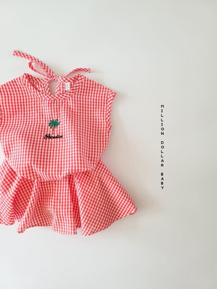 Million Dollar Baby - Korean Children Fashion - #kidsstore - Palm Tree Top Bottom Set - 3