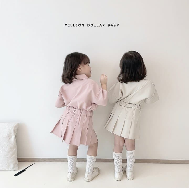 Million Dollar Baby - Korean Children Fashion - #Kfashion4kids - Cruise Collar Skirt Top Bottom Set - 4