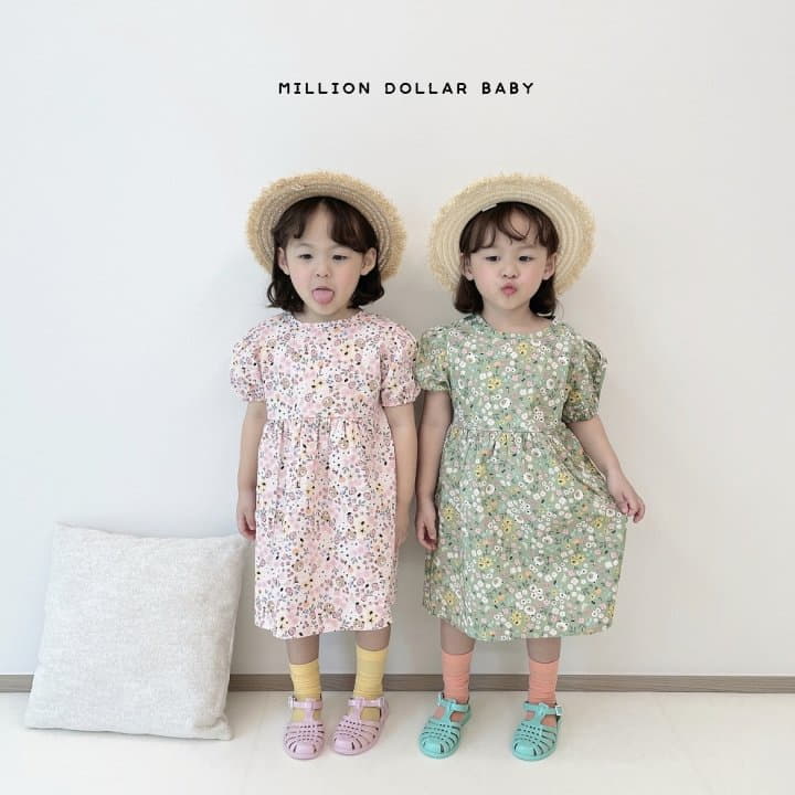 Million Dollar Baby - Korean Children Fashion - #littlefashionista - Flower Bear One-piece - 2