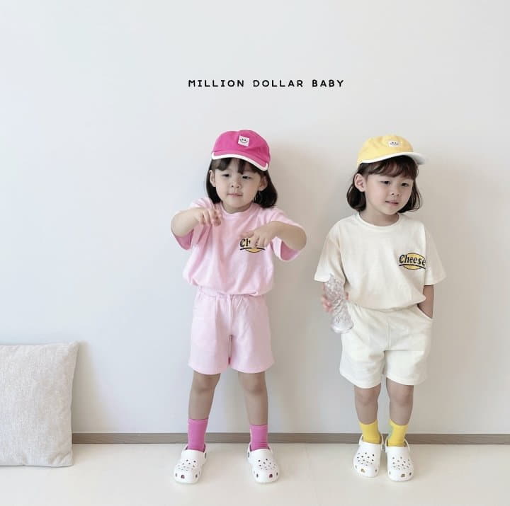 Million Dollar Baby - Korean Children Fashion - #magicofchildhood - Cheese Smile Top Bottom Set - 10
