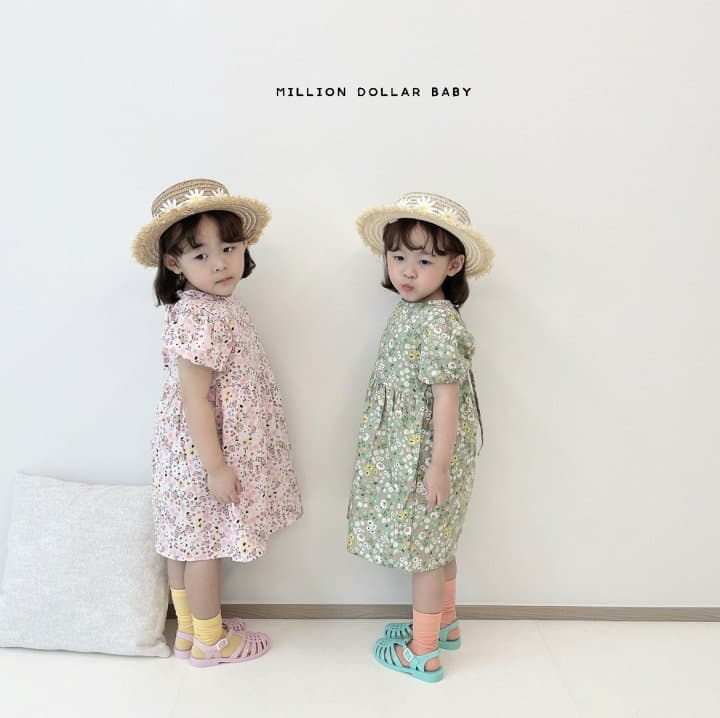 Million Dollar Baby - Korean Children Fashion - #magicofchildhood - Flower Bear One-piece - 3