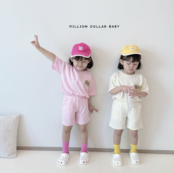 Million Dollar Baby - Korean Children Fashion - #prettylittlegirls - Cheese Smile Top Bottom Set - 12