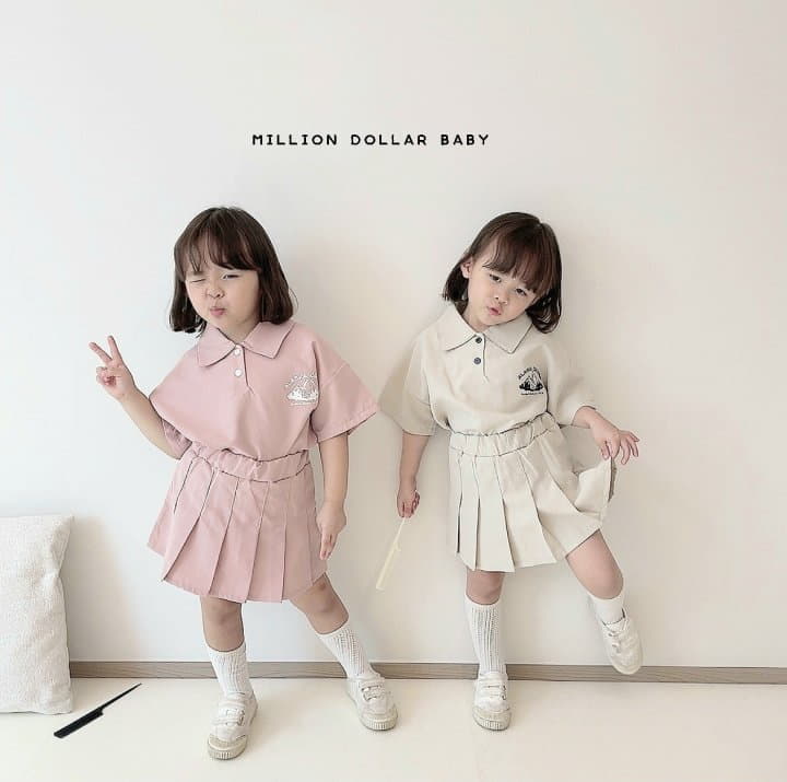 Million Dollar Baby - Korean Children Fashion - #prettylittlegirls - Cruise Collar Skirt Top Bottom Set - 7
