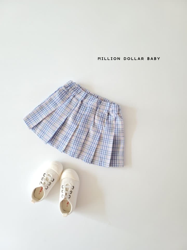Million Dollar Baby - Korean Children Fashion - #prettylittlegirls - Pop Corn Check Skirt - 6