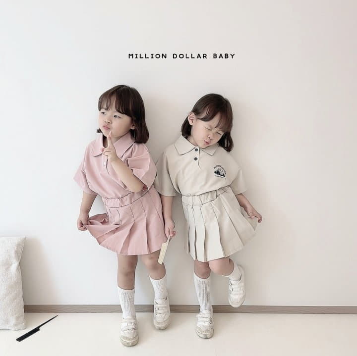 Million Dollar Baby - Korean Children Fashion - #stylishchildhood - Cruise Collar Skirt Top Bottom Set - 10