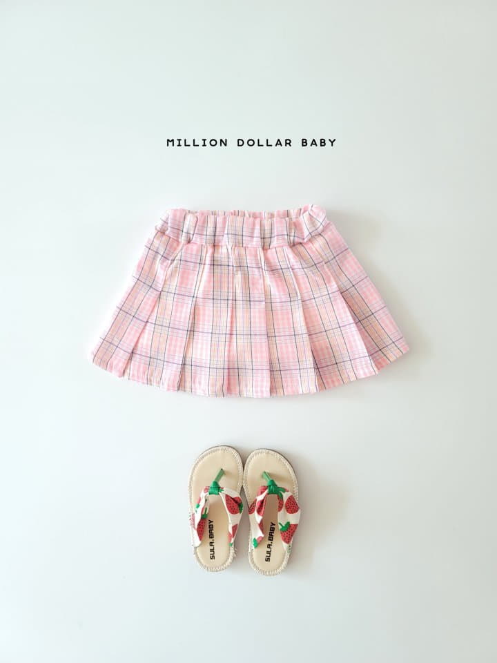 Million Dollar Baby - Korean Children Fashion - #stylishchildhood - Pop Corn Check Skirt - 9