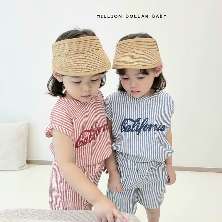 Million Dollar Baby - Korean Children Fashion - #todddlerfashion - Kelly Stripes Top Bottom Set - 12