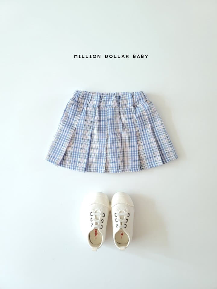 Million Dollar Baby - Korean Children Fashion - #todddlerfashion - Pop Corn Check Skirt - 7