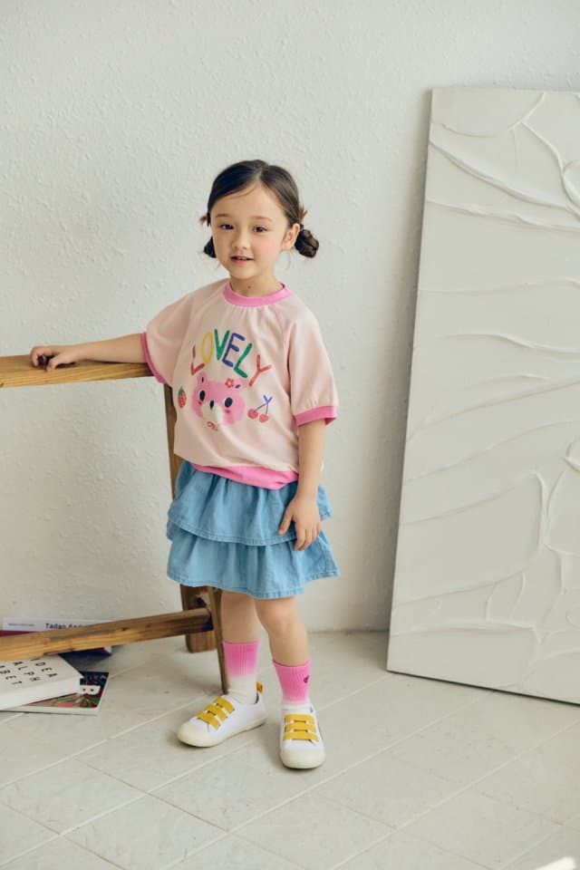 Mimico - Korean Children Fashion - #Kfashion4kids - Cancan Denim Skirt Pants