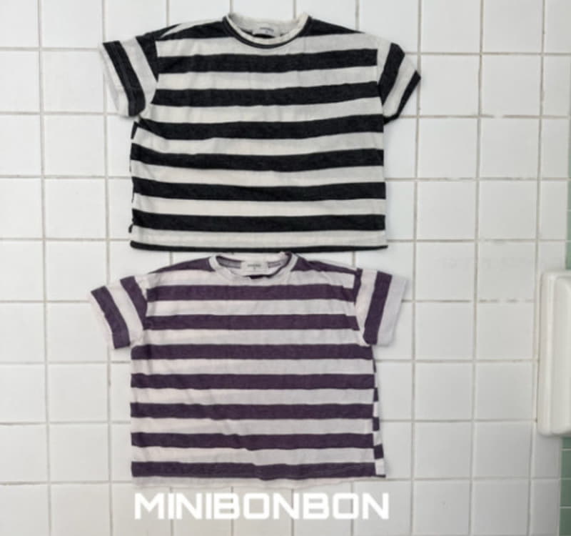 Mini Bongbong - Korean Children Fashion - #toddlerclothing - Kit Stripes Tee with Mom