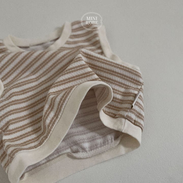 Mini Robe - Korean Baby Fashion - #babyboutiqueclothing - Stripes Embo Vest - 8
