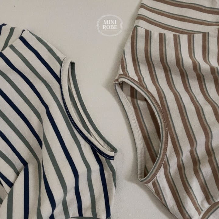 Mini Robe - Korean Baby Fashion - #babygirlfashion - Candy Stripes Tee - 3