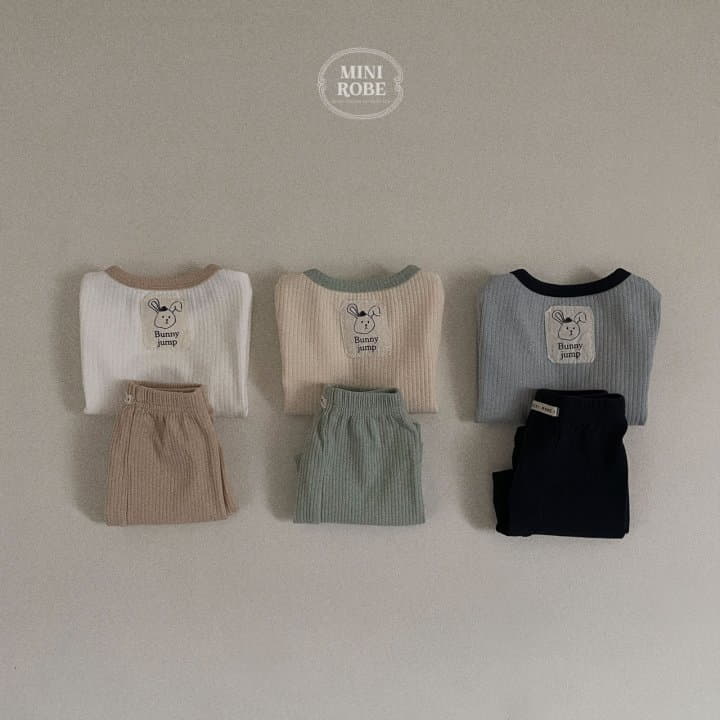 Mini Robe - Korean Baby Fashion - #babylifestyle - Bunny Top Bottom Set - 2