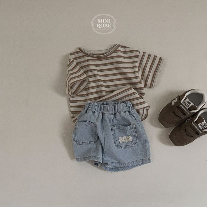 Mini Robe - Korean Baby Fashion - #babylifestyle - Denim Shorts - 8