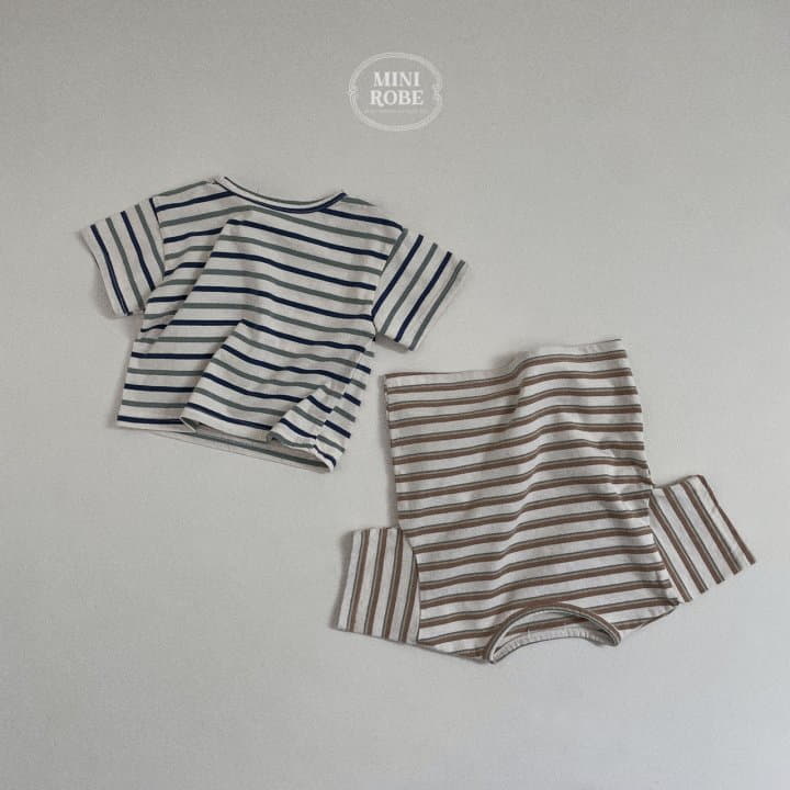Mini Robe - Korean Baby Fashion - #babyoninstagram - Candy Stripes Tee - 5