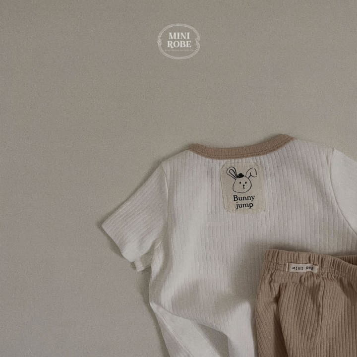 Mini Robe - Korean Baby Fashion - #babyoutfit - Bunny Top Bottom Set - 5
