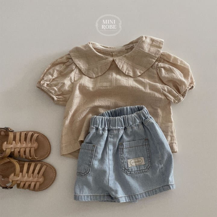 Mini Robe - Korean Baby Fashion - #babyoutfit - Denim Shorts - 11